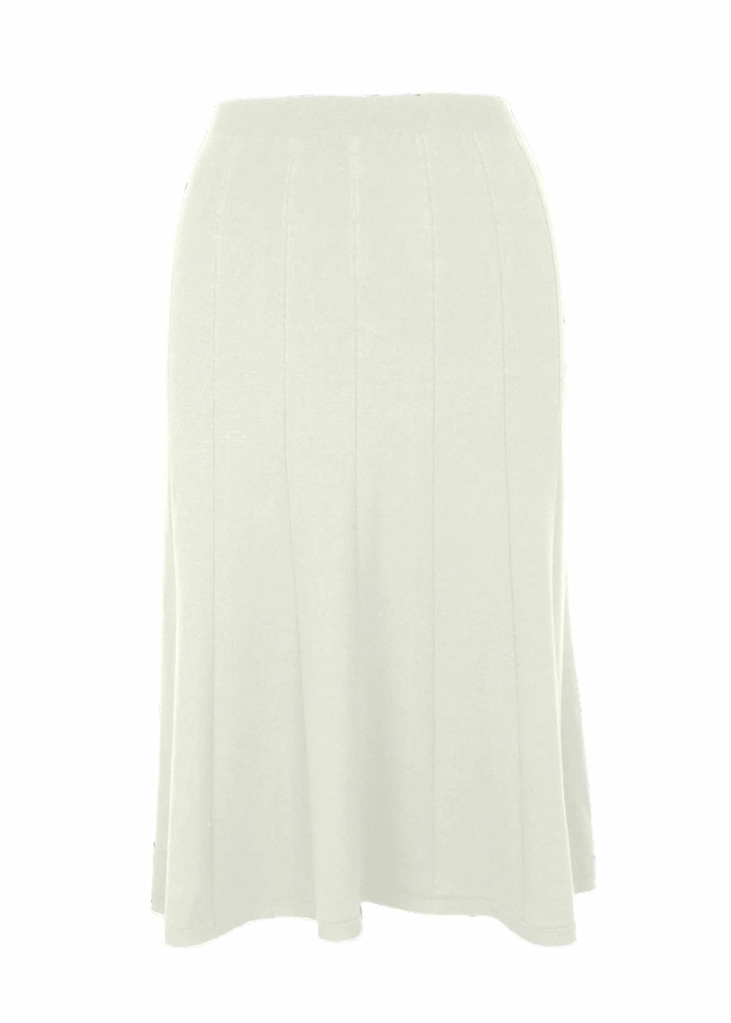 Saintt Sinners Vega Skirt in ivory, eco-friendly, pleated texture.