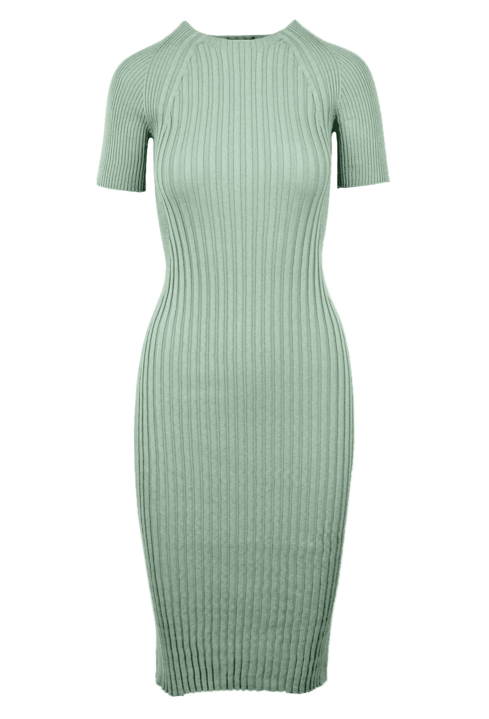 Basil Mixed Ribbing Dress (Color Options)