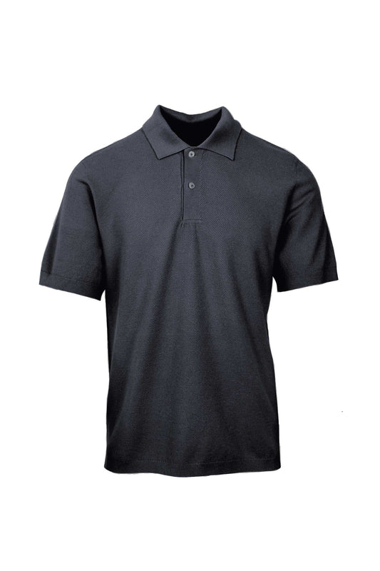Nix Polo in slate grey with classic collar and 3D print technology.