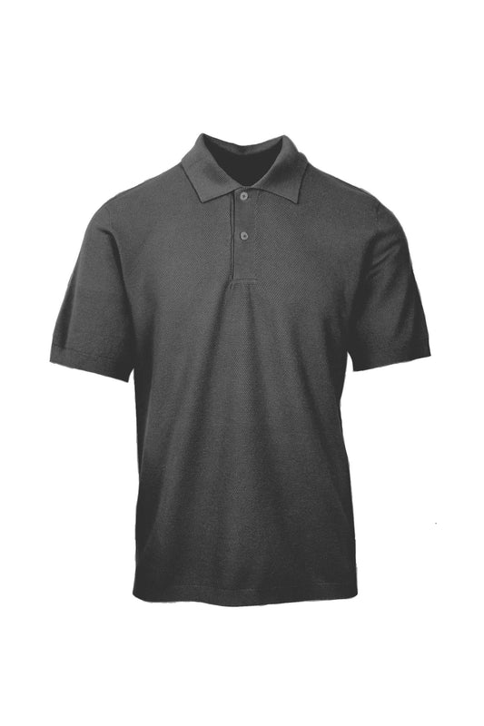 Saintt Sinners Nix Polo in charcoal, classic and eco-friendly design with seamless 3D print technology.
