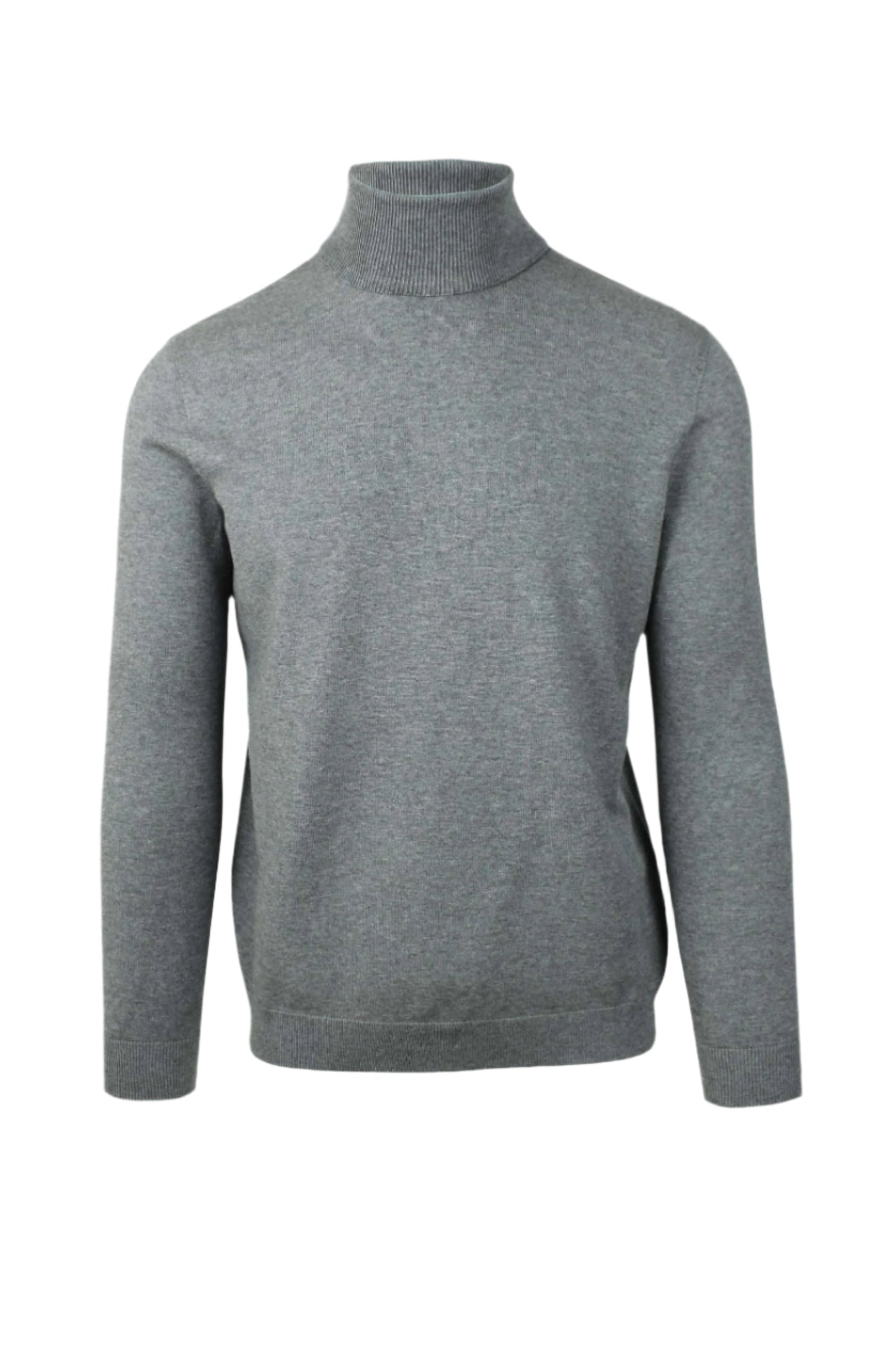 Glorio Turtleneck in gray with high neck and ribbed trim, eco-friendly and sustainably made.