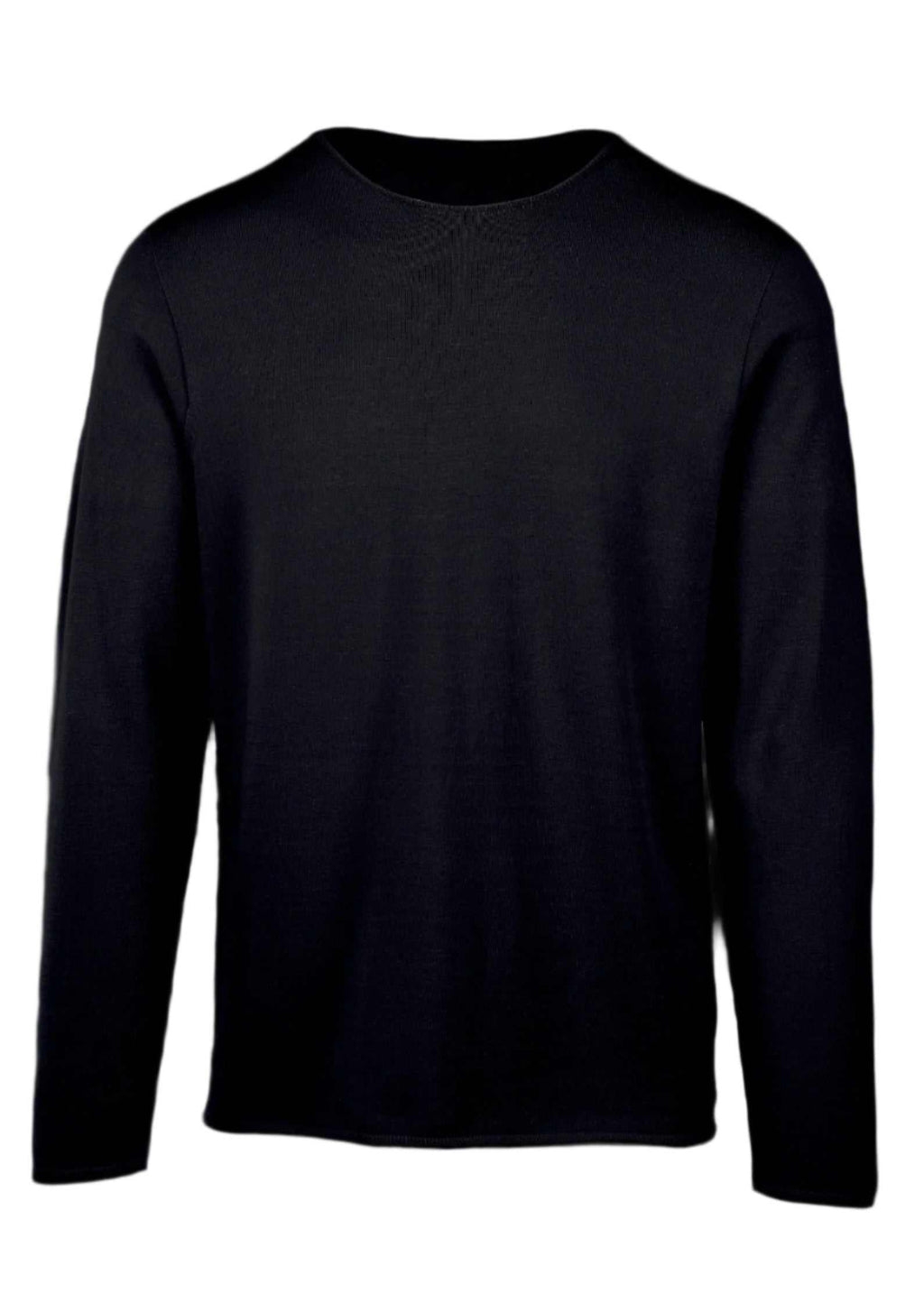 Saintt Sinners Sol Crewneck in black, full sleeves, eco-friendly material.