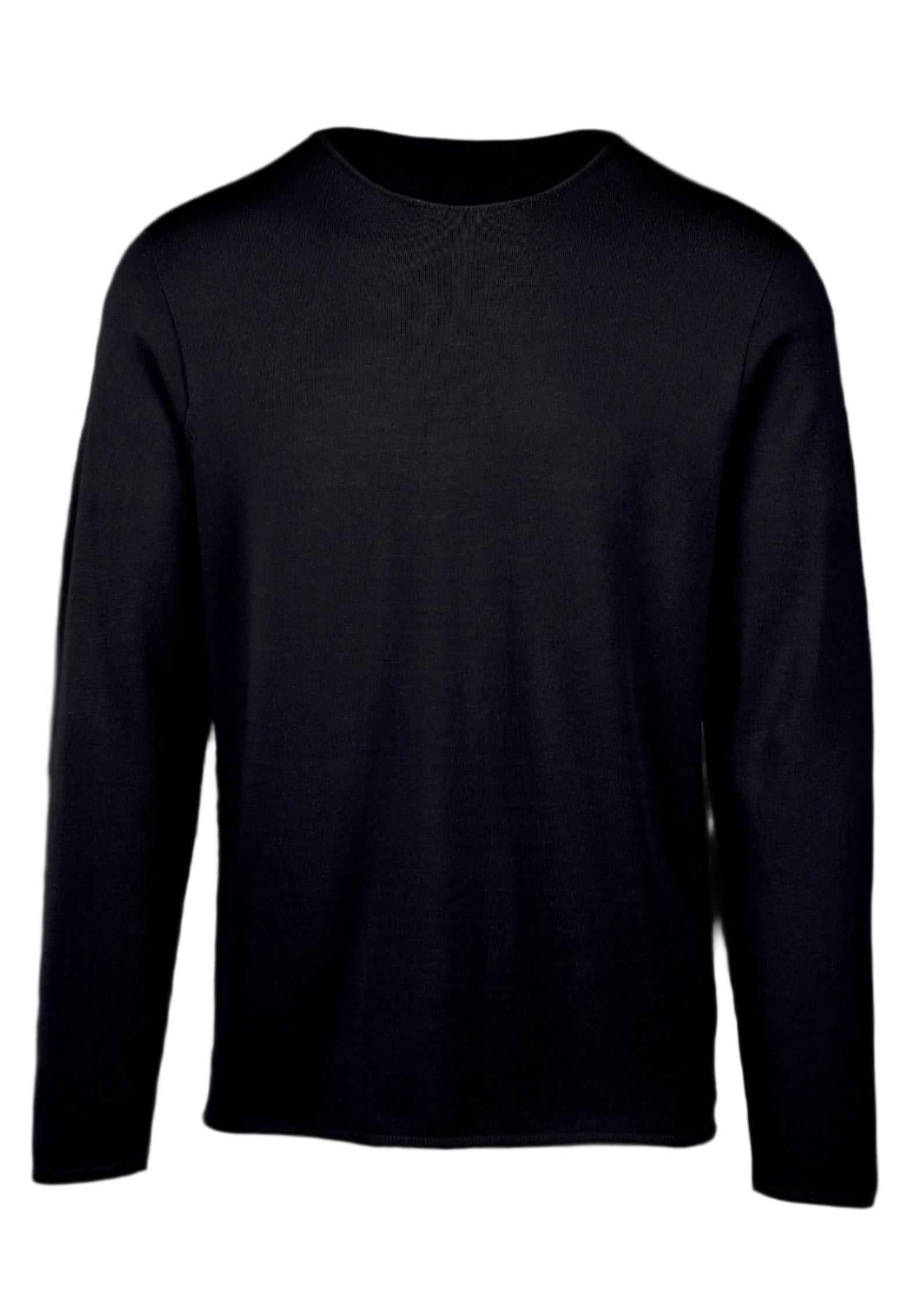 Saintt Sinners Sol Crewneck in black, full sleeves, eco-friendly material.