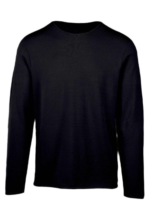 Saintt Sinners Sol Crewneck in black, full sleeves, eco-friendly material.