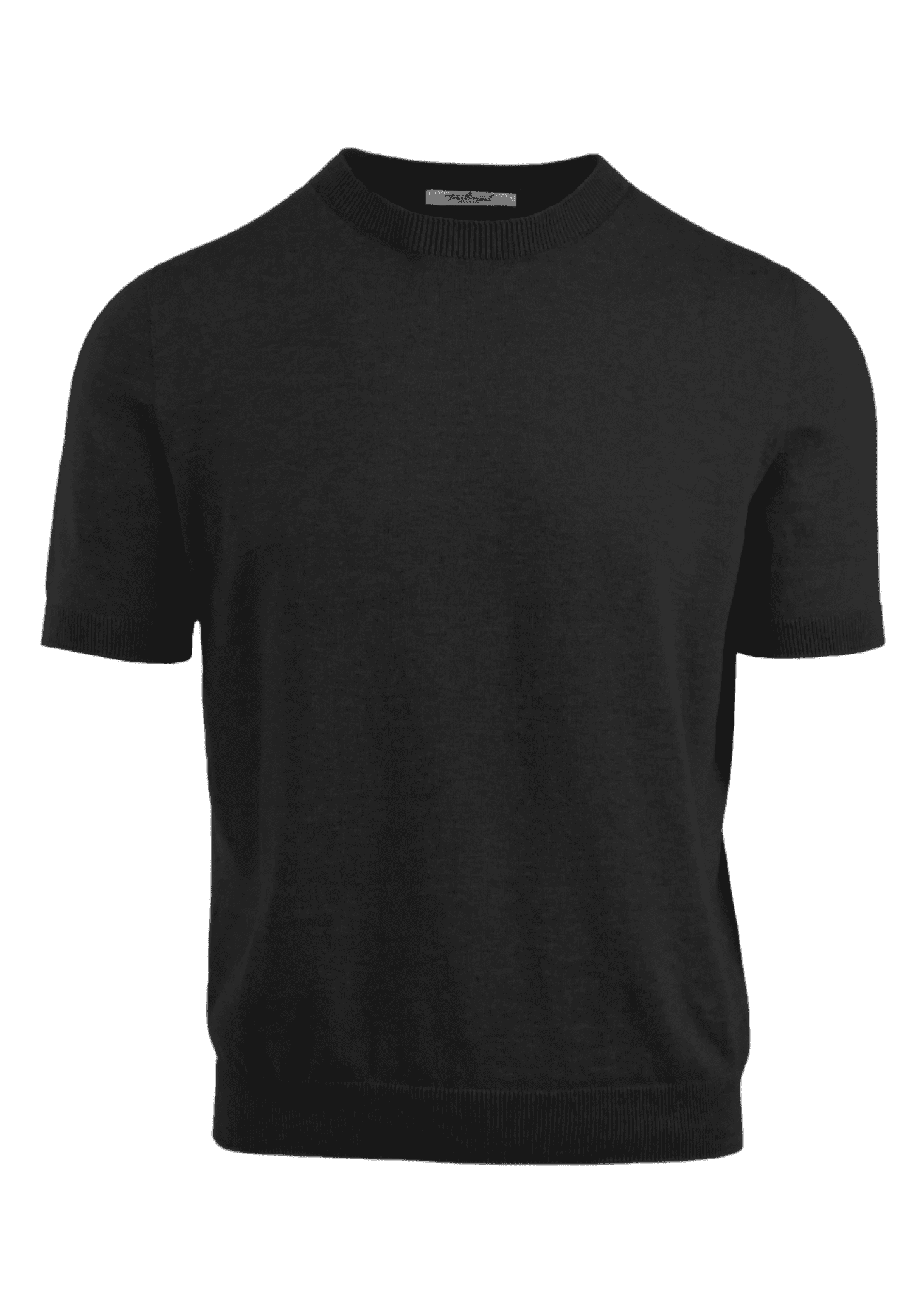 Saintt Sinners Jard short sleeve crewneck in black with seamless 3D textile design.