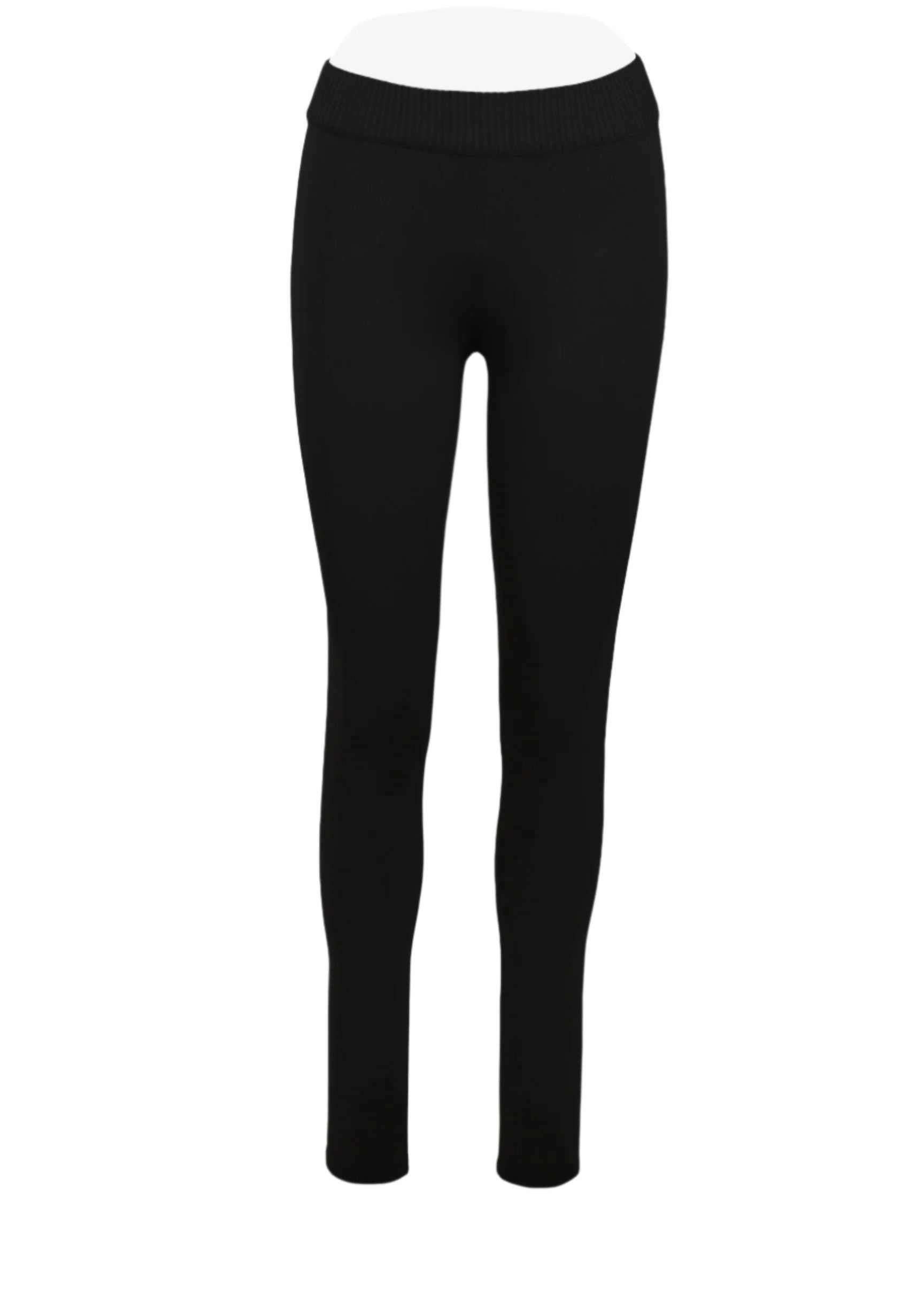 Black Arca Legging with soft ribbed waistband and seamless design.