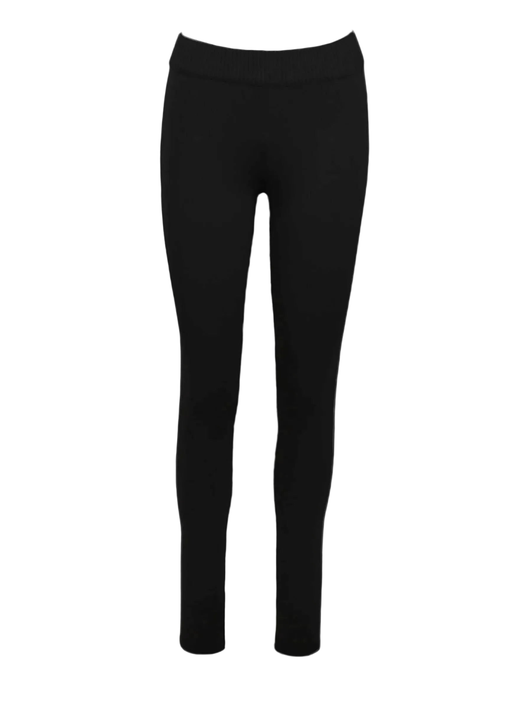 Black Arca Legging with soft ribbed waistband and seamless design.