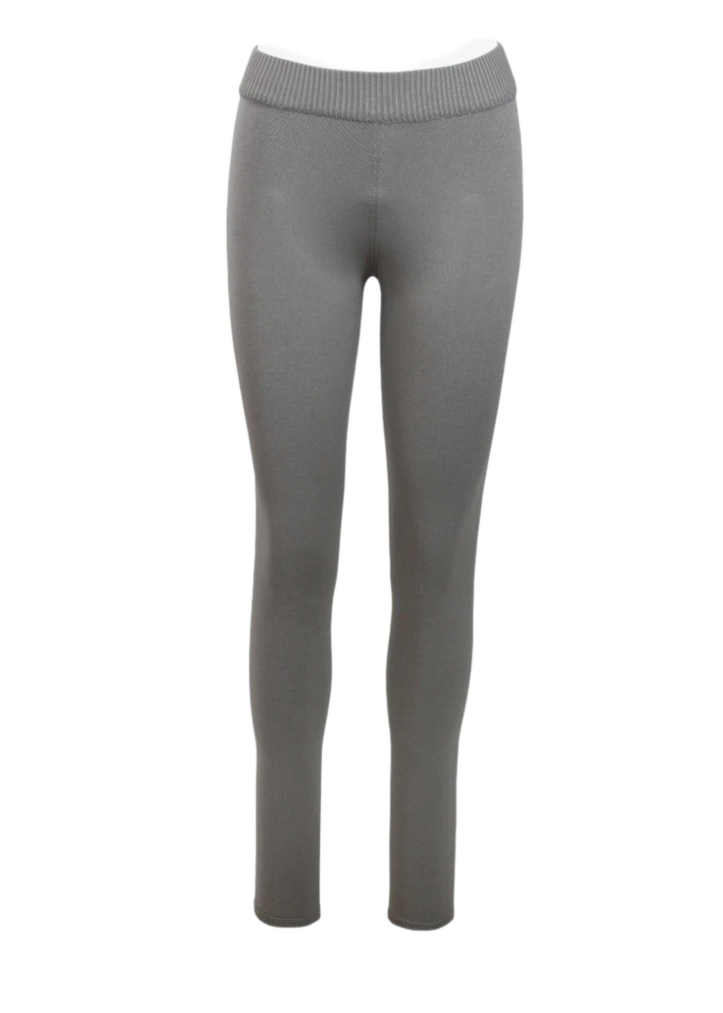 Light grey Arca Legging with ribbed waistband, seamless design, eco-friendly fabric.